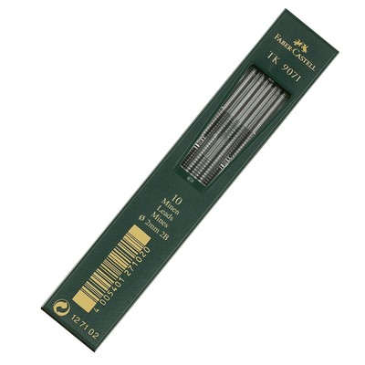 (0,50 /Mine) TK-Minen Faber-Castell - 10er Pack 2B TK 9071, Durchmesser 2,0 mm