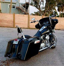Fat Ass Wide Width Extended Stretched Hard Saddlebag For Harley Touring 96-2013