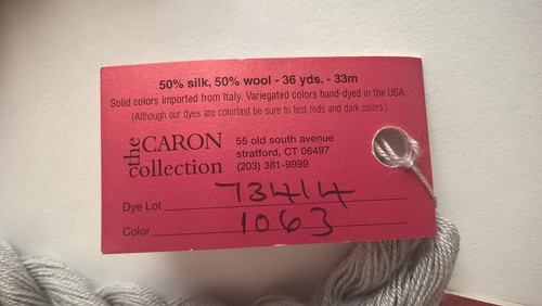 Impressions By Caron Taupe Gray Lot Of 6 Needlepoint Thread Silk Wool 36 Yds Ea - Picture 5 of 6