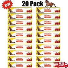 20 PACKS Paste Horse Dewormer - Apple Flavor Effective Exp 2026 New US
