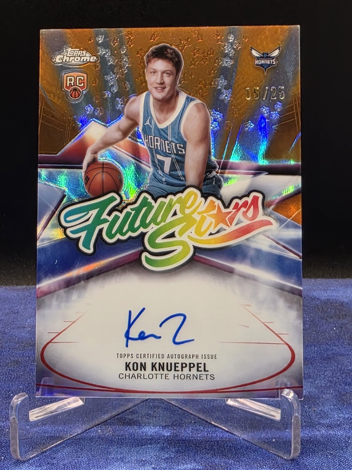 2025-26 Topps Chrome NBA#FS-KK Kon Knueppel Future Stars Orange Auto 5/25