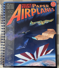 Klutz Book of Paper Airplanes Spiral Bound Complete With Flight Ready Paper EUC