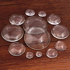 Clear Glass Cabochons Round Flat Back DIY Jewelry 6mm to 40mm