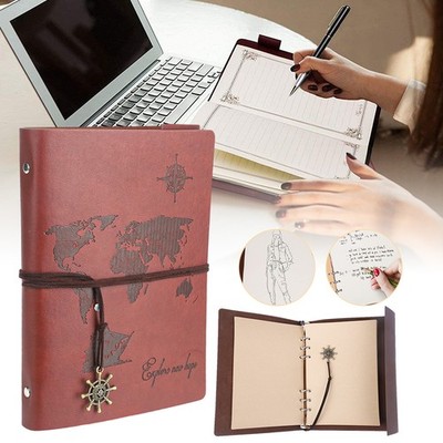 Leder Notizbuch Vintage Lederbuch Tagebuch Retro Heft Notiz Sketchbook Softcover