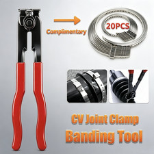 CV Joint Axle Boot Clamp Pliers Tool w/20 Crimp Bands Replace For Auto / ATV USA