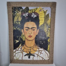 Frida Kahlo Completed Puzzle Wall Art Handmade Frame Foam Natural Portrait 30x22