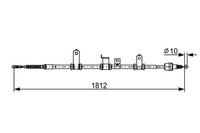 NEU - Bosch 1987482615 Seilzug, Feststellbremse FüR Hyundai