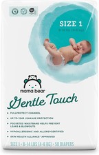 Brand Gentle Touch Diapers Hypoallergenic Leakage Protection Size 1 50 Count