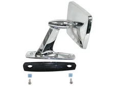 1965-66 Outside Mirror Rectangular Head Fairlane Galaxie Falcon Mustang New