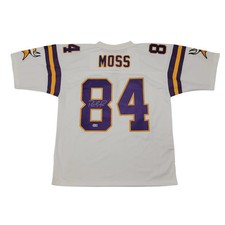 Randy Moss Signed Minnesota Vikings 1998 White Mitchell & Ness Jersey Beckett