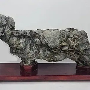 Water Shape Stone Art Sculpture, Dog Shape, 15x31x71cm