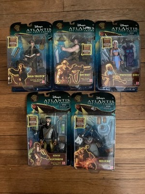 Disney Atlantis Mattel Figure Set Milo Thatch Rourke Kida Vinny Moliere