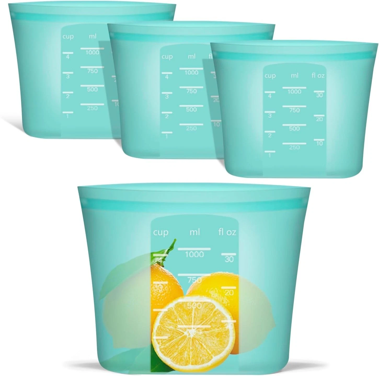 Reusable Freezer Bags Quart Size 4 Pack 100% Silicone Stand Up Ziplock Reusable
Opens in a new windo