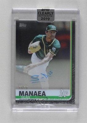 2019 Topps Clearly Authentic Auto Black 57/75 Sean Manaea #CAA-SM Auto 0i2a