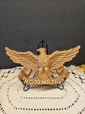 Vintage Multi Products Inc. U.S.A. Eagle Plaque, In God We Trust- 8.5"