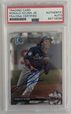 2017 RONALD ACUNA JR. Signed BOWMAN CHROME DRAFT Rc BDC39 PSA DNA  Auto