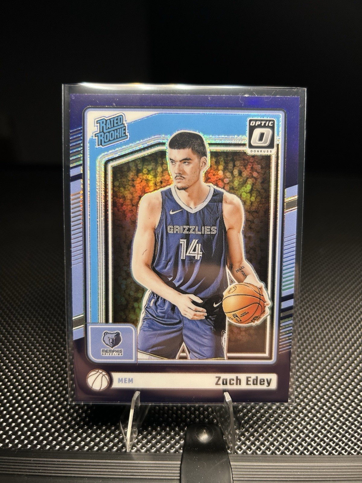 2024-25 Panini Donruss Optic - Rated Rookie Zach Edey #288 Purple Prizm (RC)