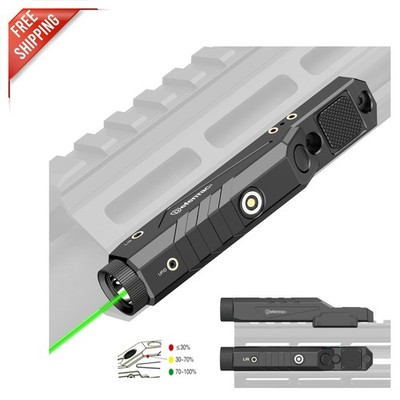 Bright & Durable Green Laser Light Combo - 1600 Lumens, Built-In Pressure Switch