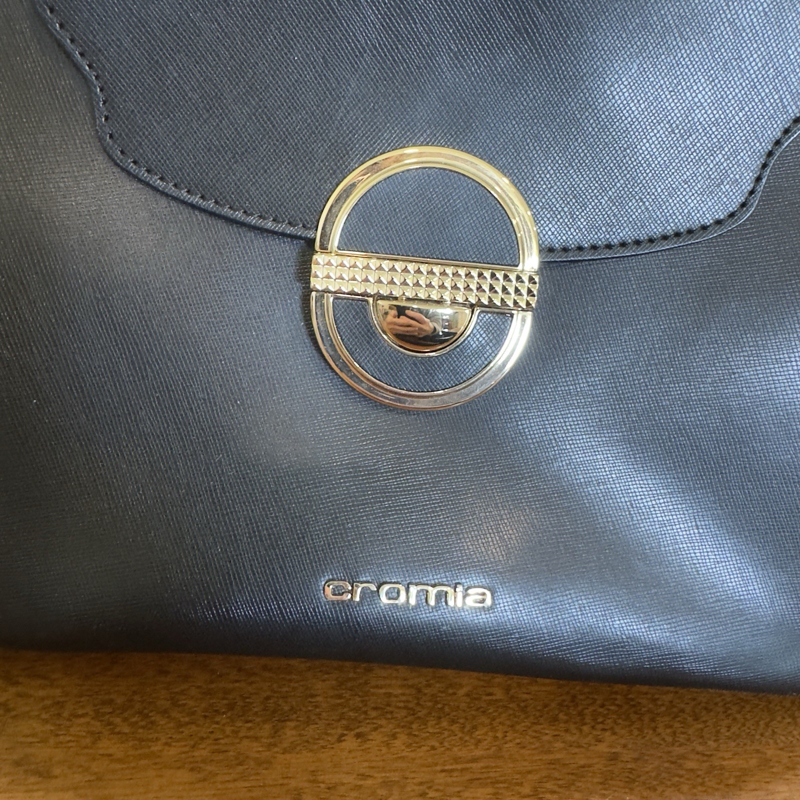 Classic Timeless Black Structured Leather Handbag… - image 2