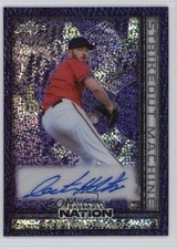 2025 Leaf Baseball Nation Purple Sparkles /8 Carter Holton #SMA-CH1 Auto i6j