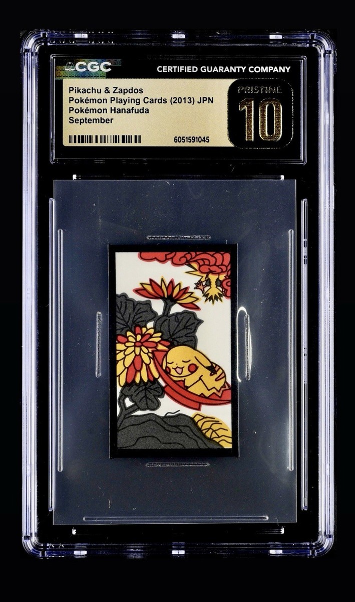 2013 POKEMON HANAFUDA KANTO SEPTEMBER PIKACHU/ZAPDOS CGC PRISTINE