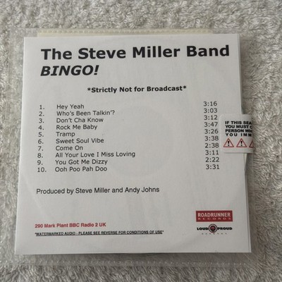 PROMO The Steve Miller Band - Bingo! 2010 UK CDr EX BBC ARCHIVE 