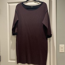 Ann Taylor Stretchy dress Purple, Black Size Medium
