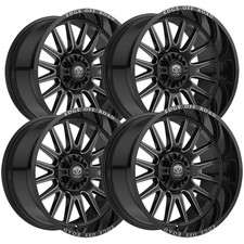 Set Of 4 Edge Off-road 305bm 22x12 8x6.5 -44mm Blackmilled Wheels Rims