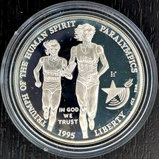 Moneta - USA 1996 - Jo Atlanta - 1 Dollaro - Corsa - Argento - Liberty 1995