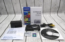 Olympus Digital Camera VR-340 16.0MP Black in Box w/ Charger & Battery - Tested