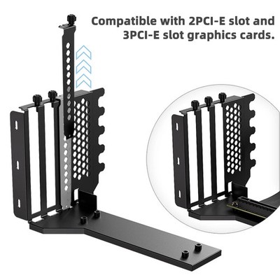 LDPCSJ Vertical GPU Bracket PCIe 3.0/4.0 x16 Riser Graphics Card Holder Kit ATX