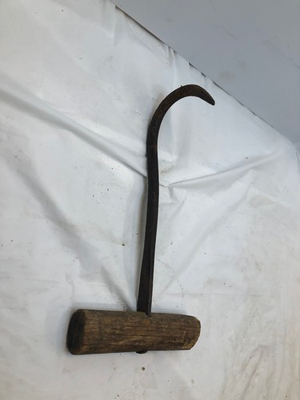 #ad #ad Antique Vintage HAY BALE HOOK Wood Handle Ice Meat Primitive Tool Farm Barn $11.66