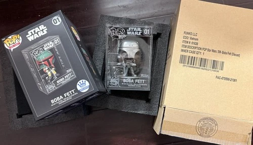 CHASE Funko Pop! Star Wars Die-Cast Boba Fett #01 FUNKO SHOP EXCLUSIVE CASE HARD