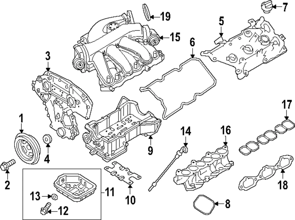 Genuine Nissan 2016-2021 Maxima Pathfinder Throttle Body Gasket 16175-4RA0A - Image 2 of 3