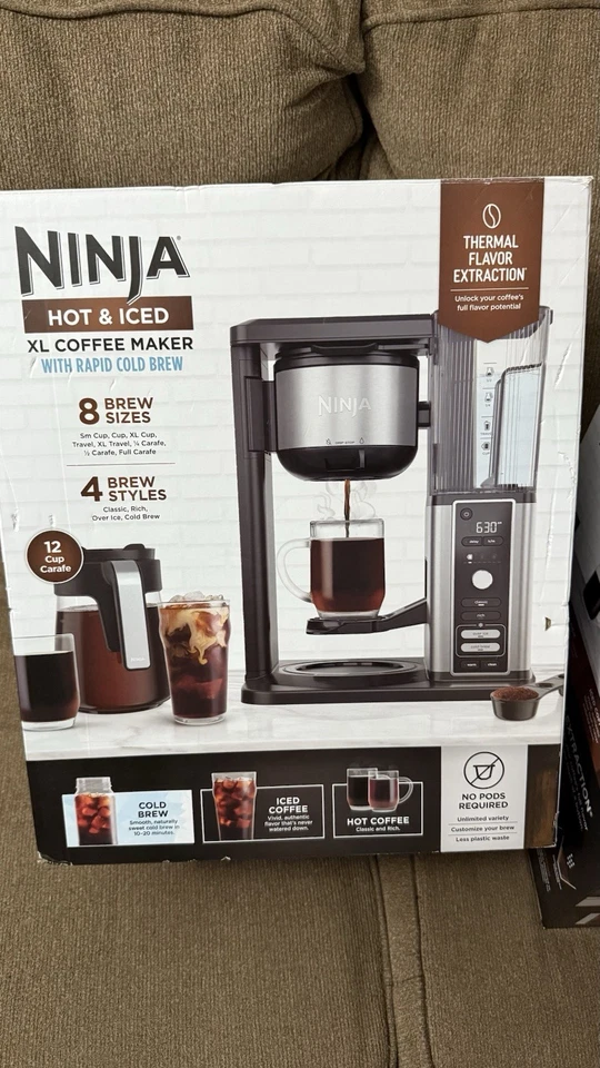 Ninja Hot & Iced XL Coffee Maker with Rapid Cold Brew 12-cup Drip BRAND NEW SEAL - Image 2 of 4