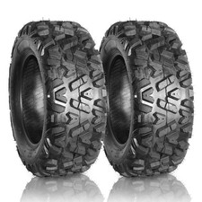 2pcs 27x9-14 Atv Utv Tires All Terrain 6 Ply 27x9x14 Tubeless Black Rubber