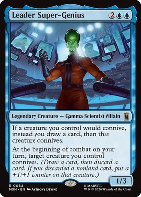 1x Leader, Super-Genius MTG - Marvel Super Heroes - NM-Mint
