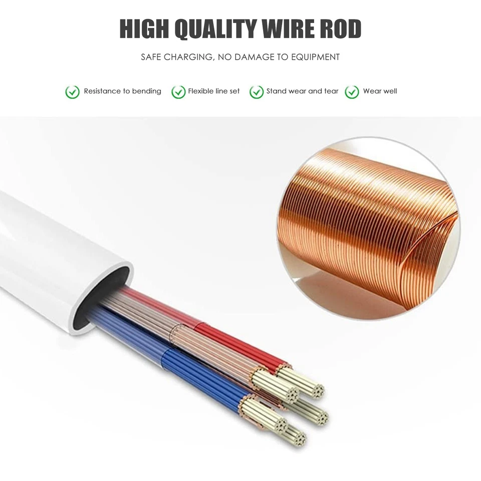 3.5mm Plug Audio AUX to USB 2.0 Plug Adapter Charging Cable 1M White B7G61111 - Image 3 of 4