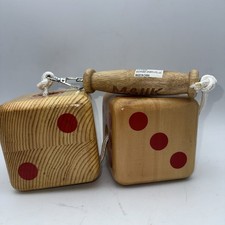 MAJIK Giant Wooden Yard Dice Outdoor Games Giant Yard Lawn Games Set of 2