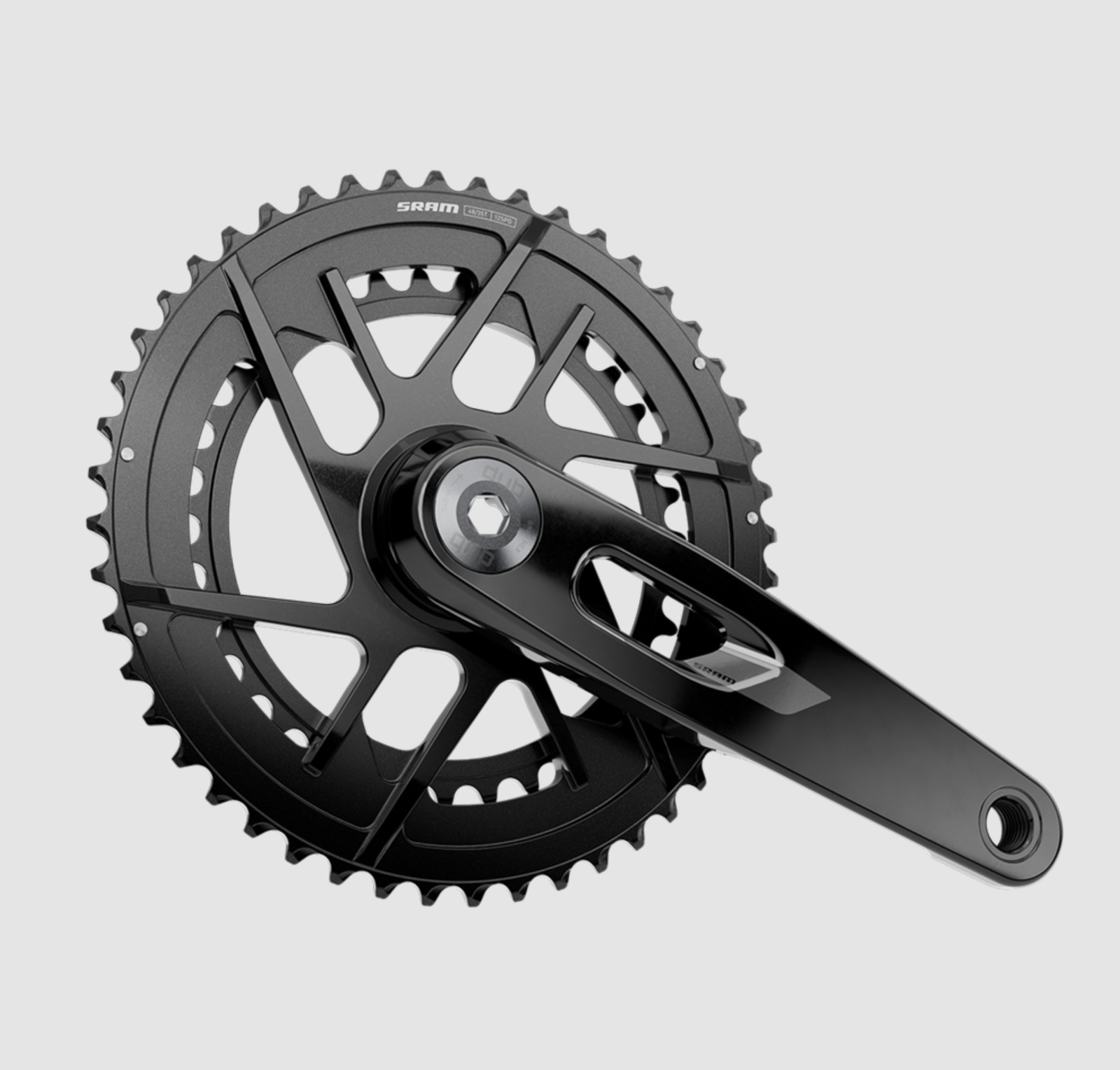 SRAM Rival 12-Speed Crankset 48/35t, DUB Spindle, 160mm Aluminum Road Bike