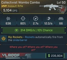 Borderlands 4 Wombo Combo Corrosive 5104 DPS MAX ROLL PS5/XBOX/PC