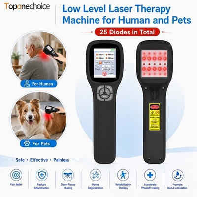 LLLT Cold Laser Therapy Device 25 Diodes 650nm 808nm 905nm 980nm Pain Management