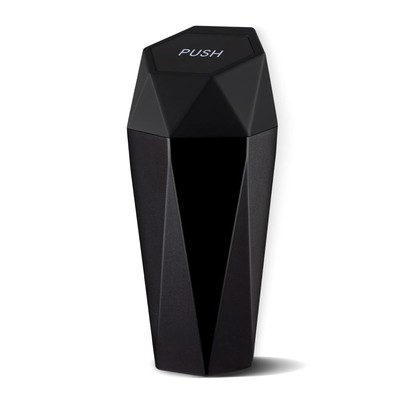 JUSTTOP Car Trash Can with Lid, Diamond Design Small 1PCS, Black-1pcs 