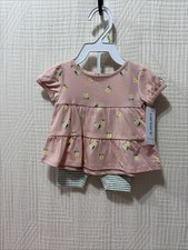 Carters Baby Girl 2 Piece SS 2 Piece Pant Set Newborn New