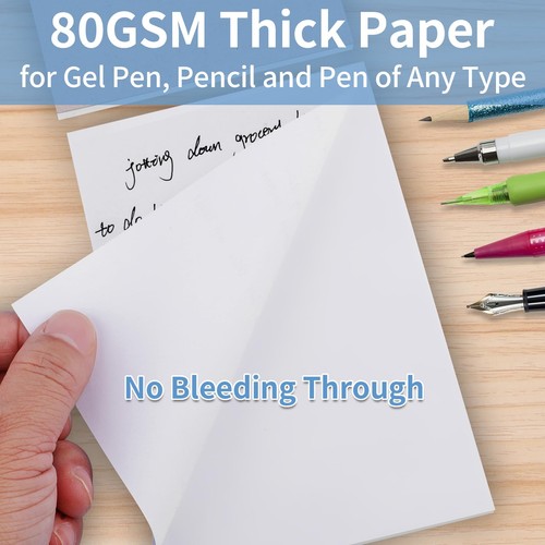 Note Pads 4x6 Inch, 6 Pack Blank Scratch Pads, 50 Sheets Per Memo Pad for Wri... - Picture 4 of 7