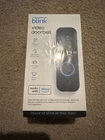Blink Smart Wifi Video Doorbell Wired/Battery Operated Black, New
