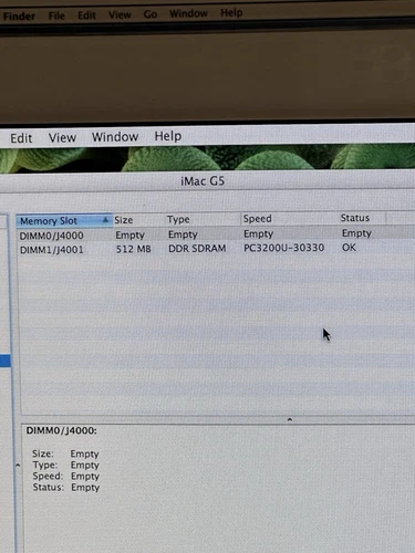 Apple iMac 2005 20" MA064LL/A - 2.0 GHz PowerPC G5 - 500MB RAM - 250GB HDD - Picture 13 of 15