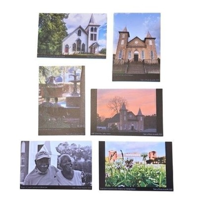 Set 6ct Postcards Acworth Georgia History Architecture Scenic Churches 4''x6''