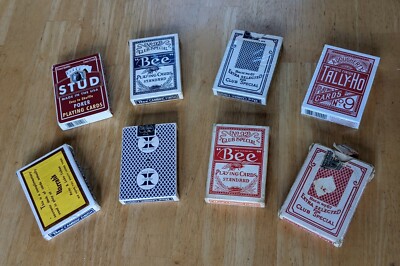 11 DECKS! HARRAH'S BEE 92 CLUB SPECIAL TALLY HO STUD VinTagE POKER PLAYING CARDS
