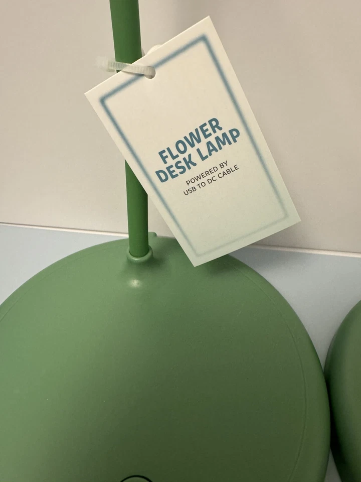 2件套花朵新奇台灯粉色绿色完美礼物 — 第 3/4 张图片